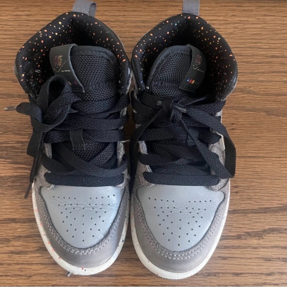 Nike Toddler NY Subway Special Edition Kids High-Top Sneakers - Gray and Black